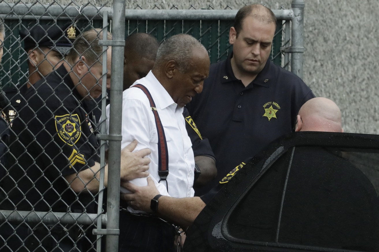 Cosby leaves court after his sentencing hearing in Pennsylvania in September last year.