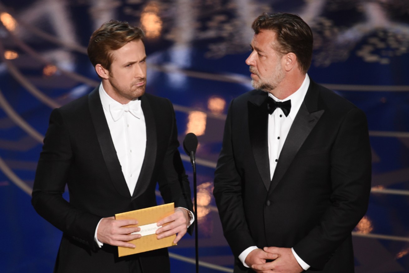 Russell Crowe (with Ryan Gosling) was more in synch with the Academy Awards at the 2016 ceremony.