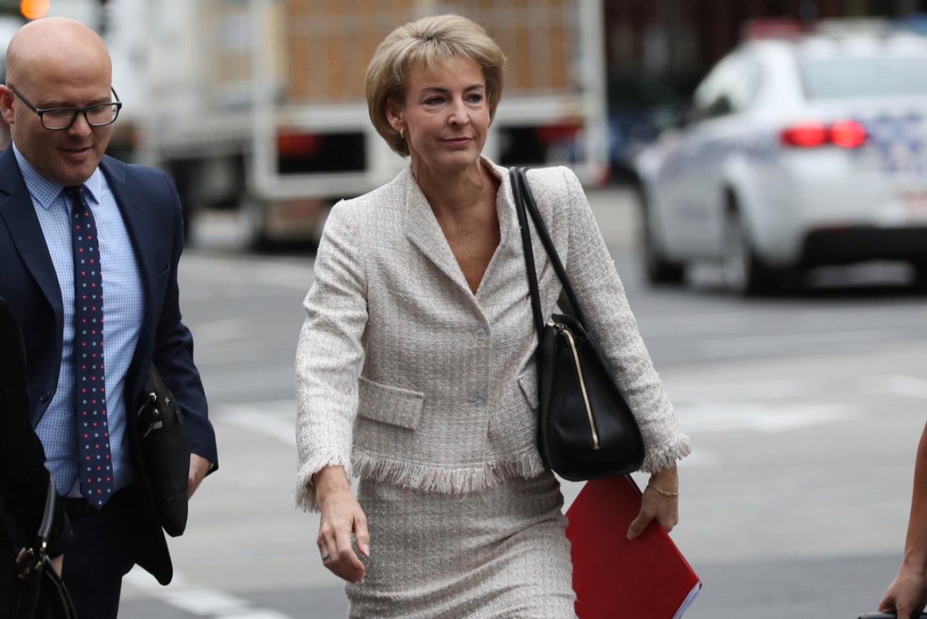 Senator Michaelia Cash arrives at the Federal Court in Melbourne to give evidence on the AWU leaks. 