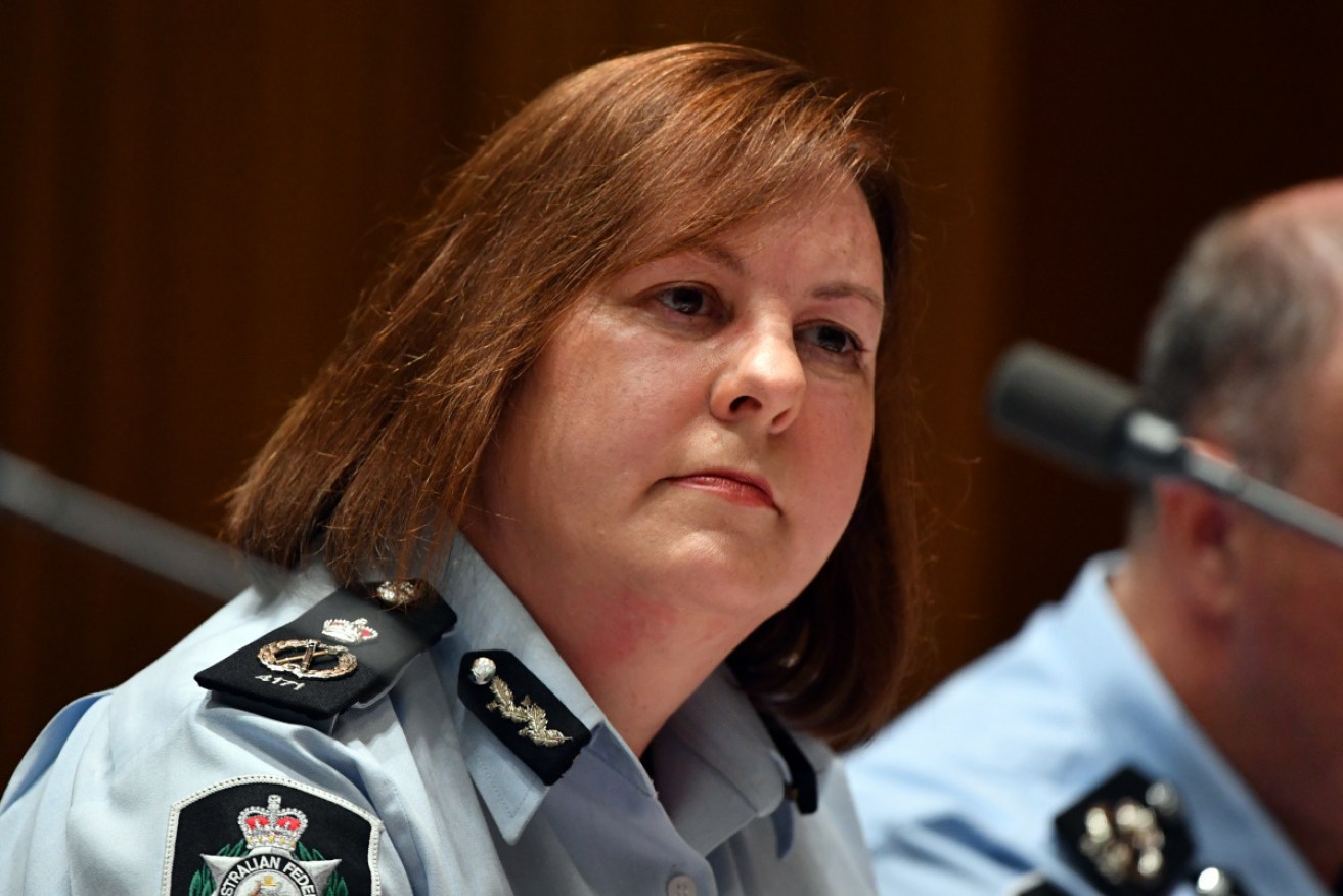 Australian Federal Police Deputy Commissioner National Security Leanne Close at Senate estimates hearings on Monday.