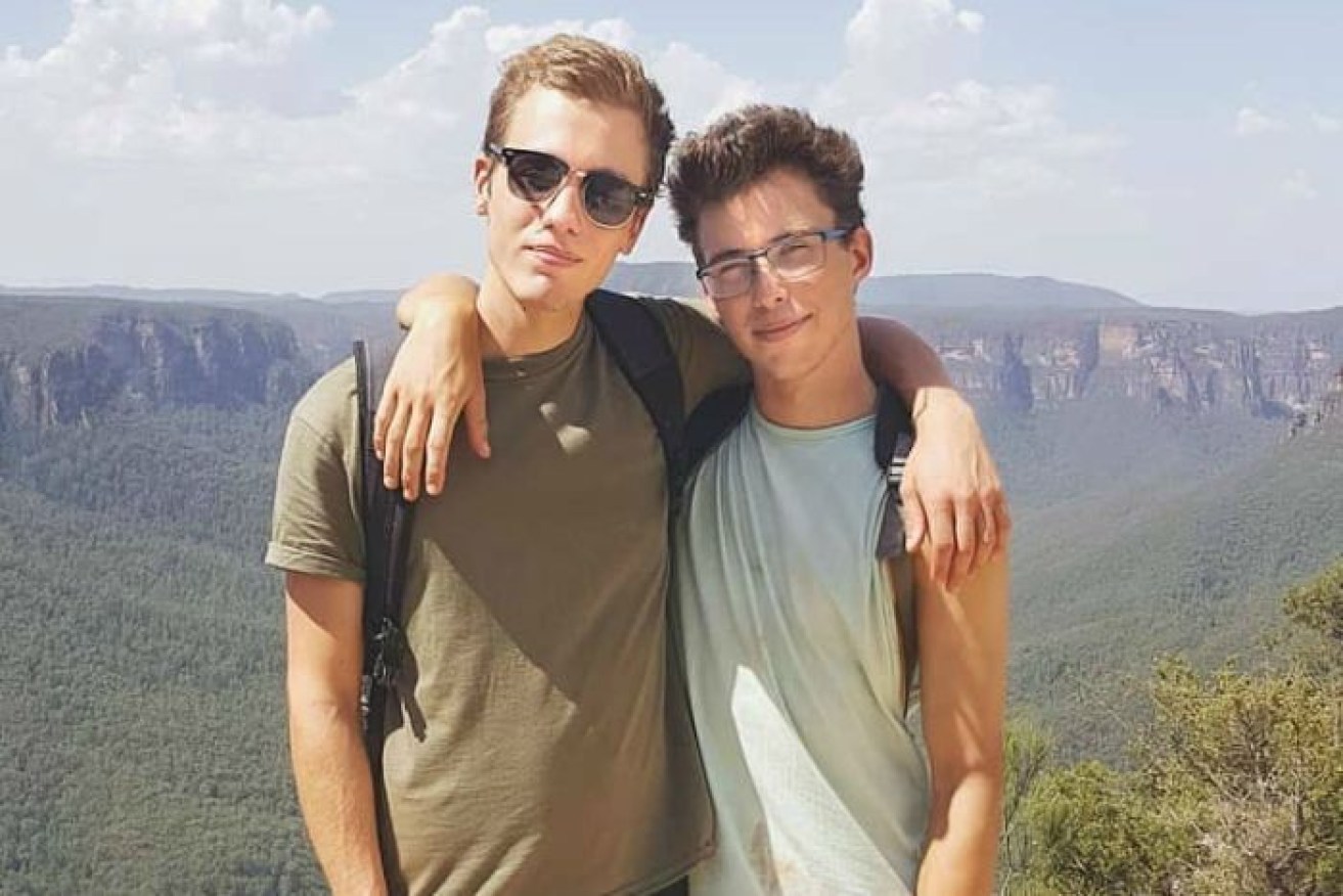 Hugo Palmer (L) and Erwan Ferrieux were reported missing on Sunday.  