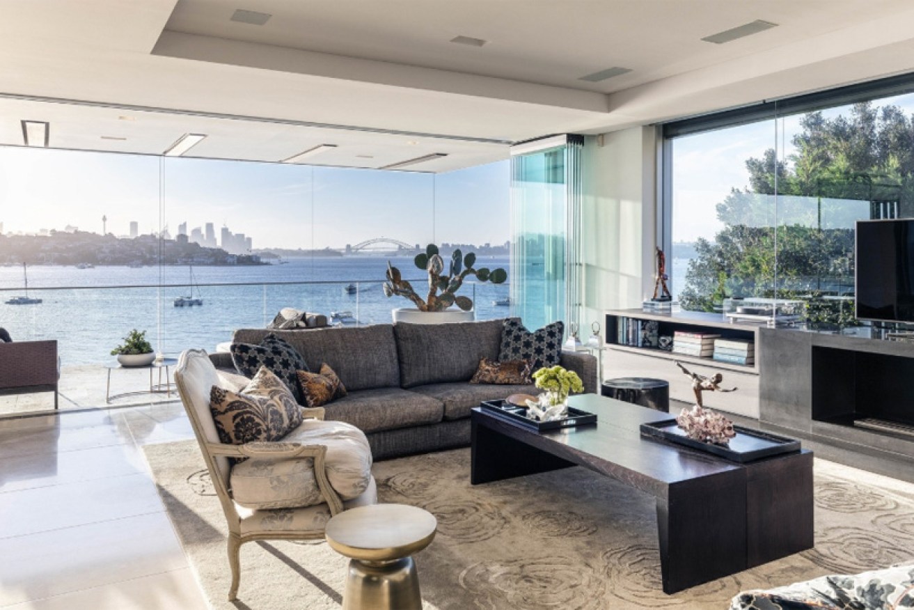 The spectacular harbour-side home reportedly had just one bidder. 