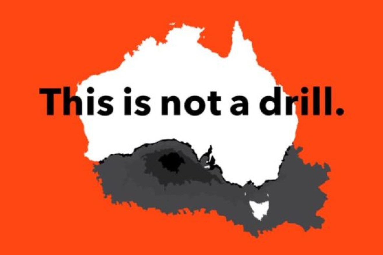 An image created by protestors who are demanding a plan to drill the Great Australian Bight be stopped.