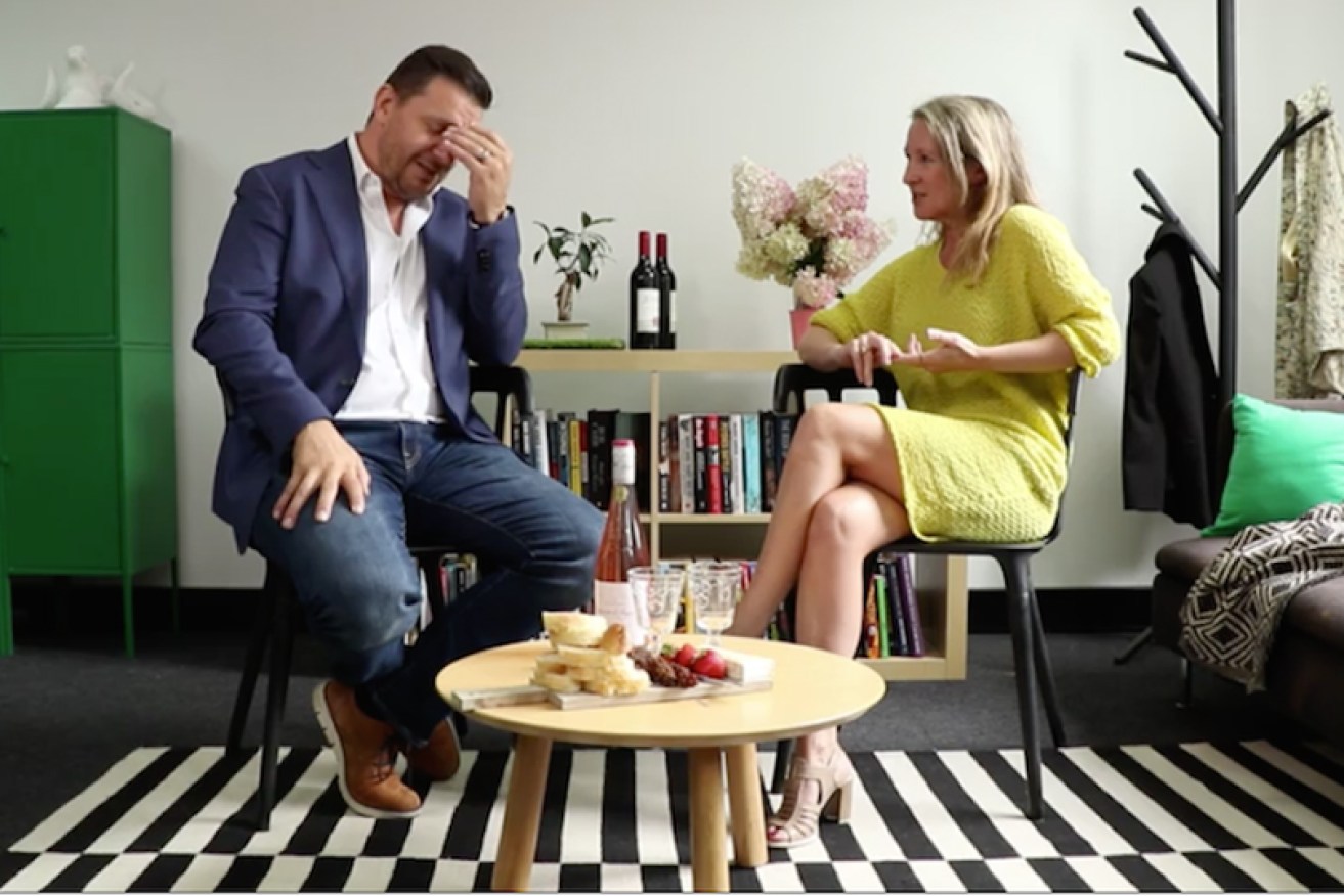<i>My Kitchen Rules</i> judge Manu Feildel is dismayed by Kate Halfpenny's cheese platter.
