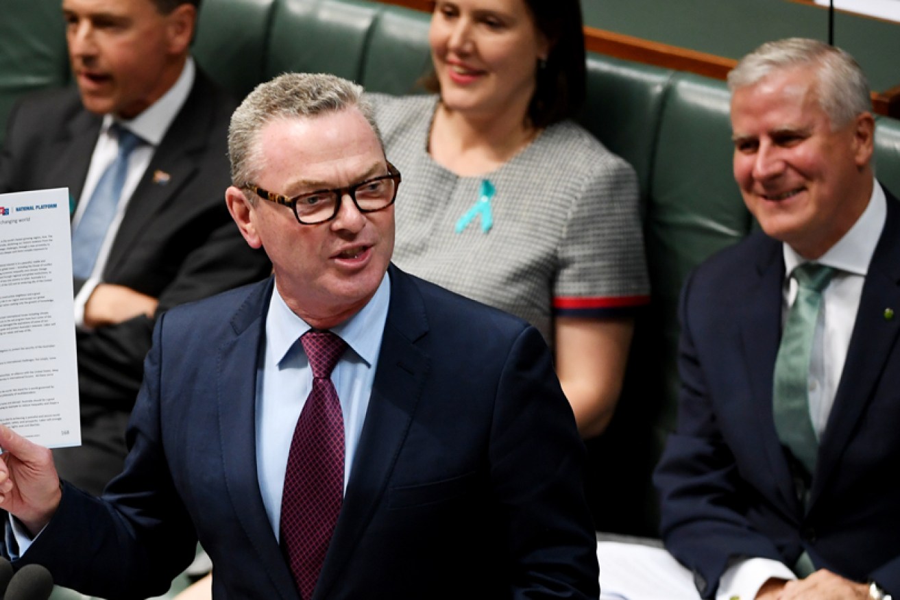 Christopher Pyne during Question Time in Canberra's Parliament House on February 13. 