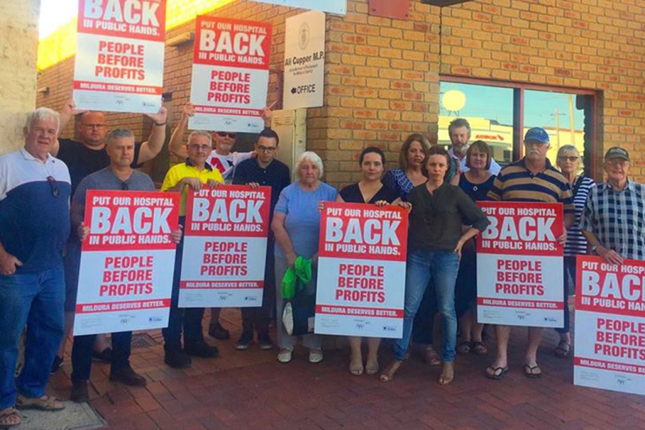 The Mildura community has been fighting for years to return MBH to public management.