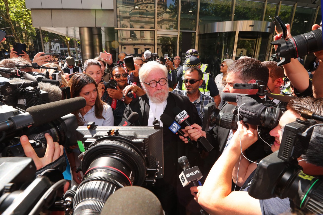 Robert Richter QC, lawyer for George Pell, leaves Melbourne County Court on February 27. 