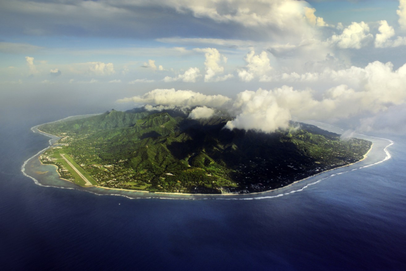 Raratonga, the largest island in the Cooks archipelago.