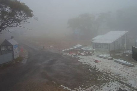 Victoria’s Mount Baw Baw has bushfires and snow all in the same week