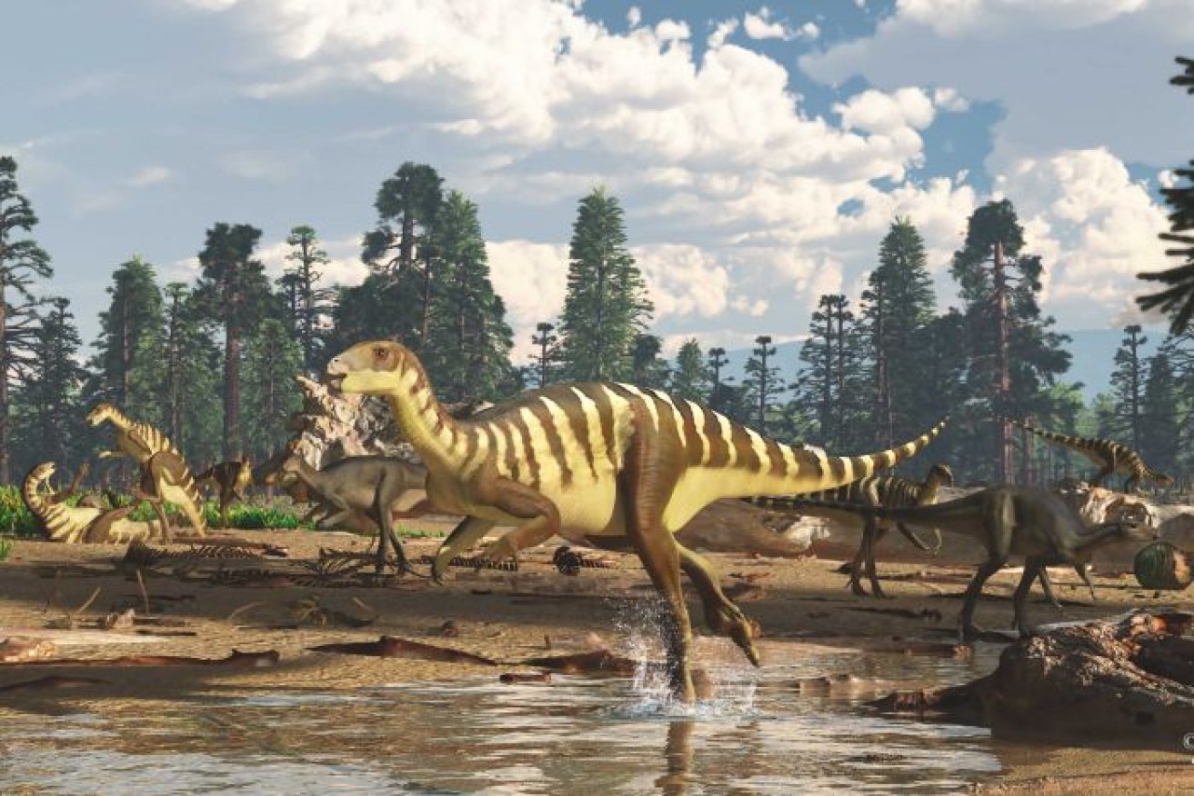 Galleonosaurus dorisae lived in a lost world of lush forests in a massive rift valley. 