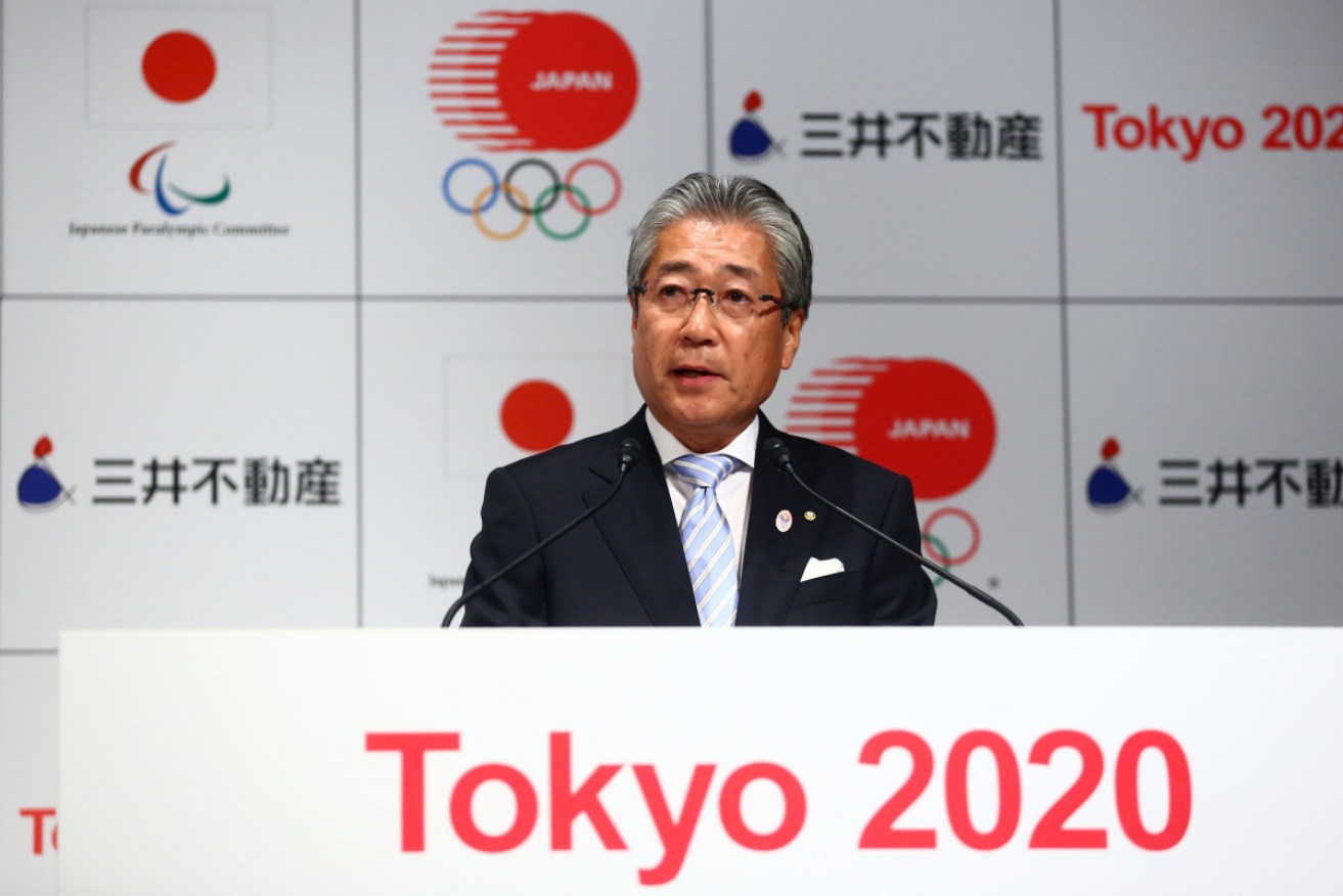 Tsunekazu Takeda announces his resignation from his IOC duties on Tuesday. 