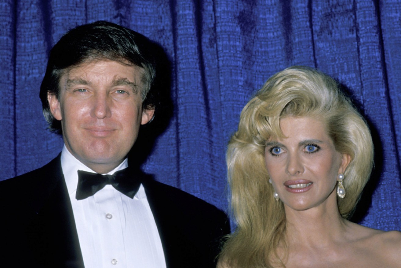 Donald and Ivana Trump at the January 1990 charity gala that first saw Barbara Bush notice the mogul's "greed".