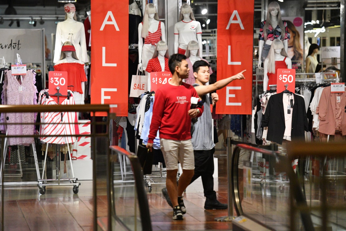 Retail sales growth has been 0.2 per cent for seven of the first eight months of 2018-19. Photo: AAP