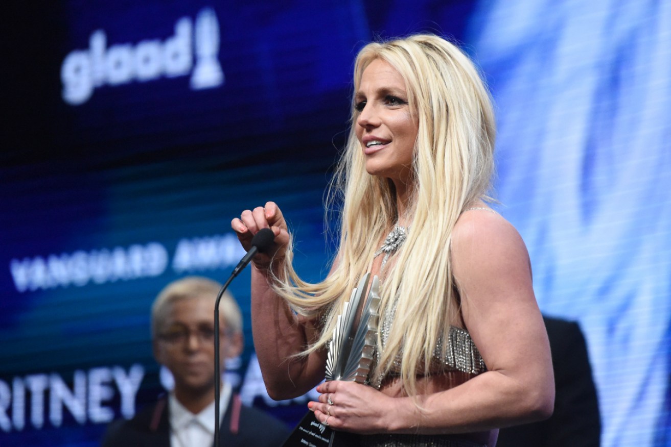 Britney Spears accepts an award in California in August 2018.