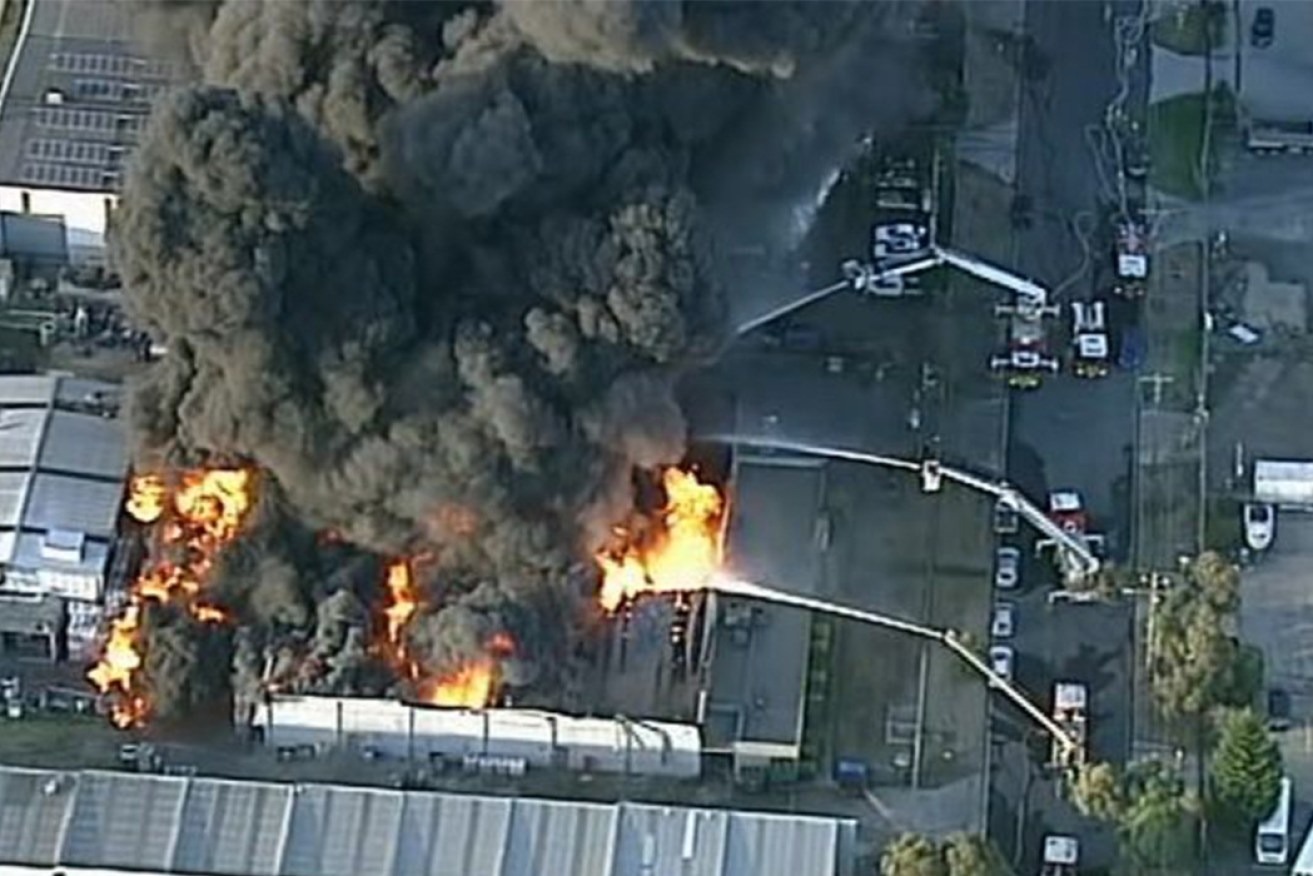 The toxic factory fire is expected to burn for several days.