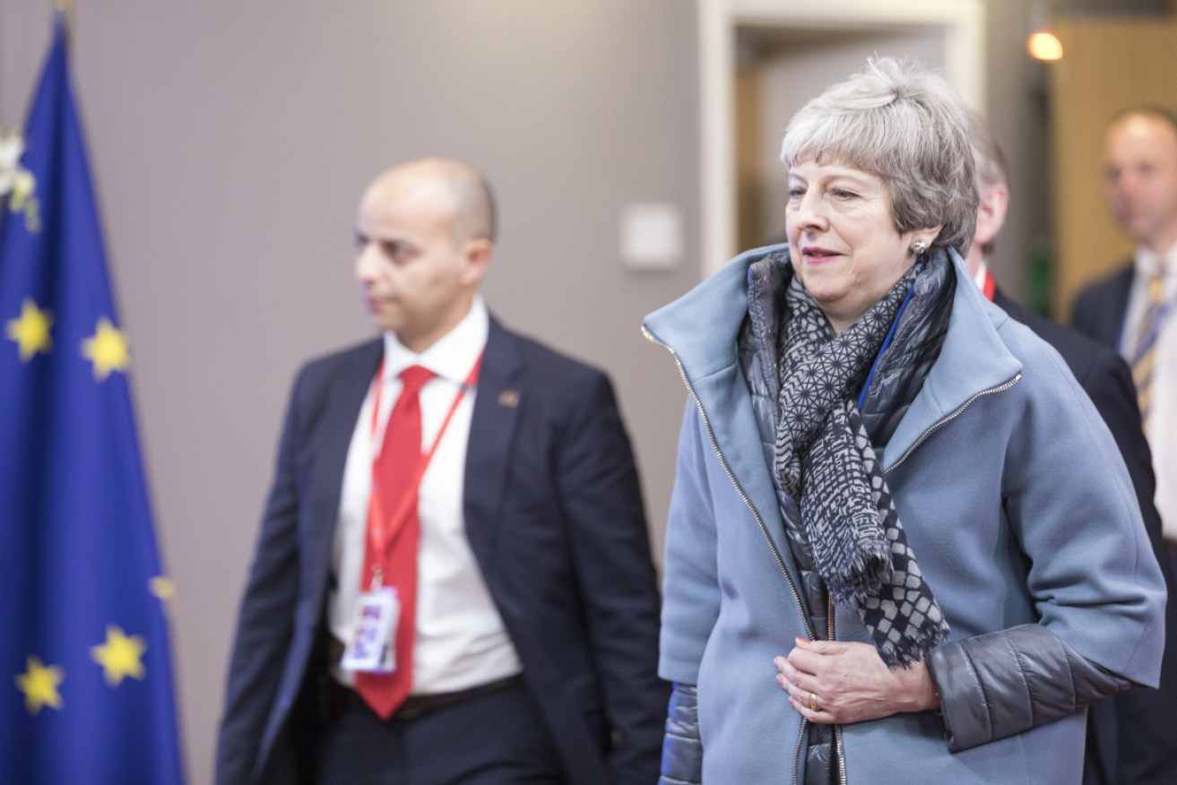 Theresa May was in Brussels for the EU summit.