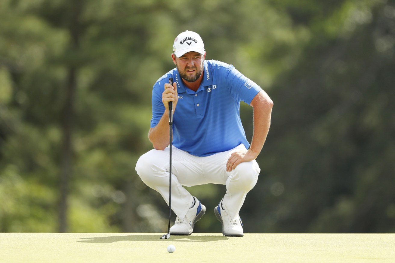 Australia's Marc Leishman during the first round of the Masters at Augusta National Golf Club.