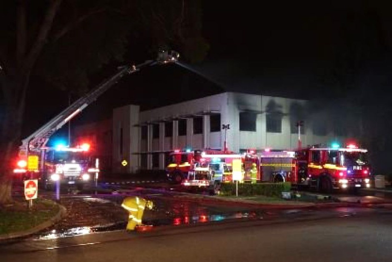 Fire crews took six hours to contain the massive blaze at the former Bunnings HQ.

