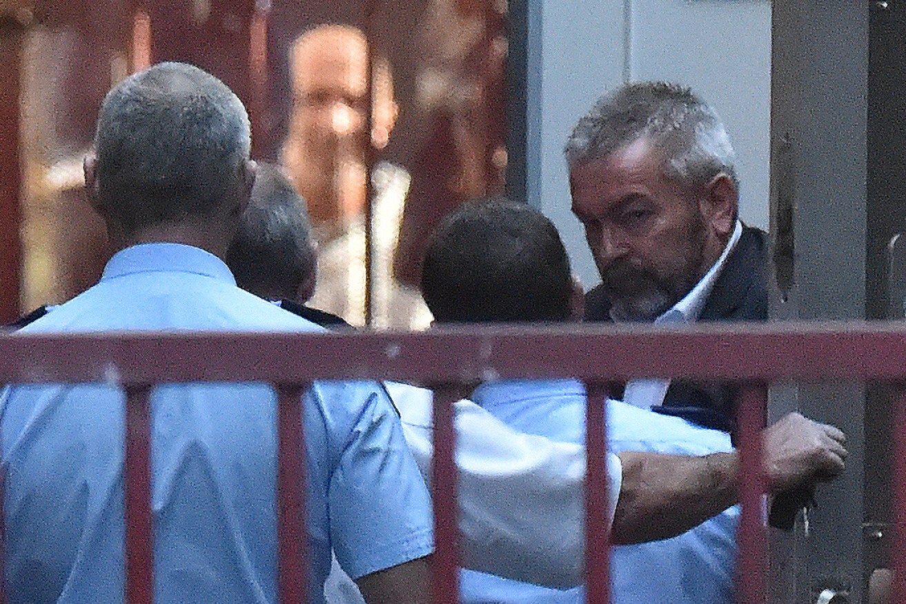 Borce Ristevski arrives at court for Thursday's sentencing.