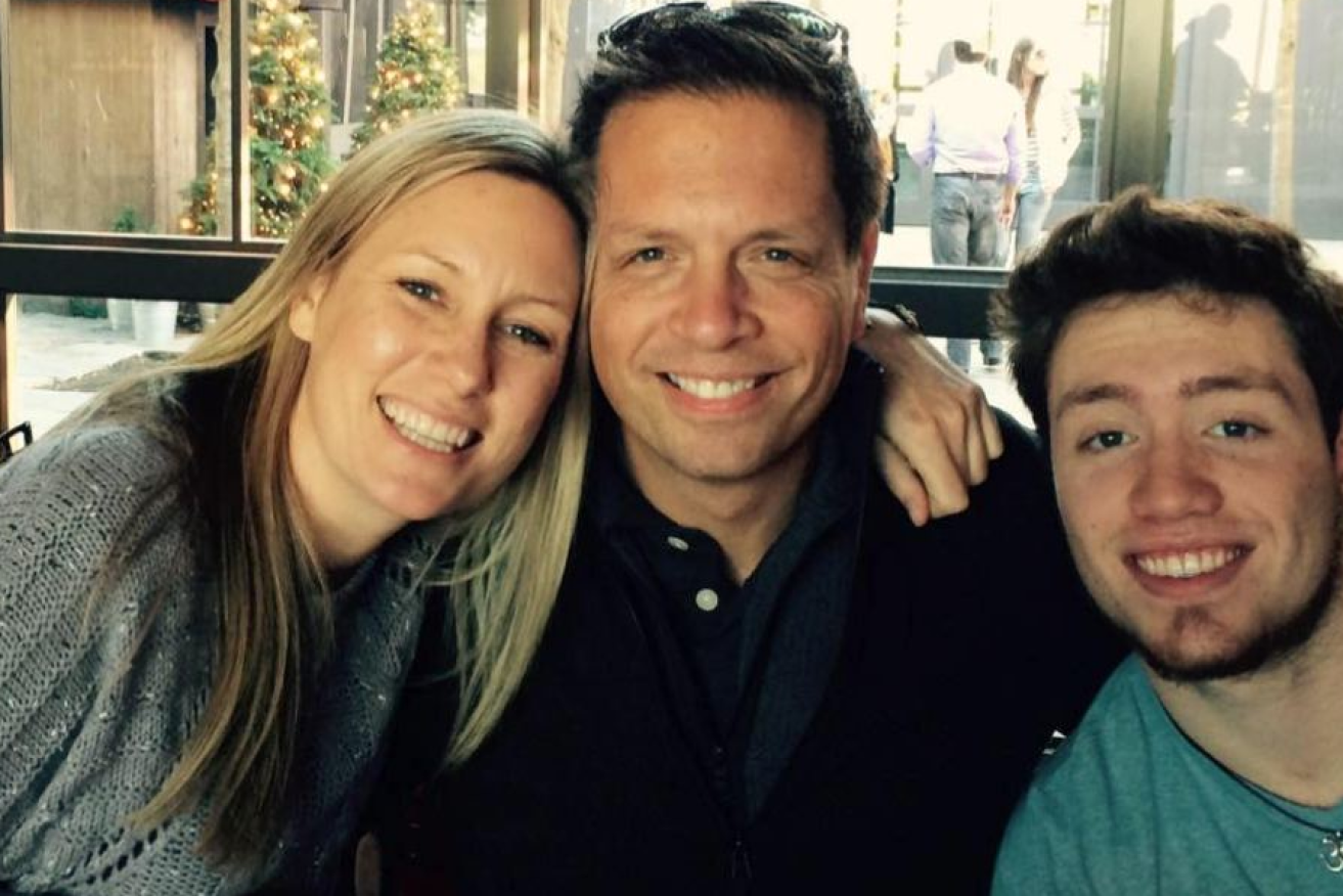 Justine Damond with  fiance Don Ruszczyk and step-son Zach.