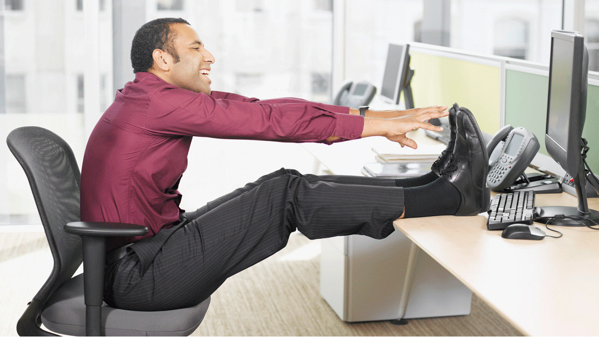 About 75 to 150 minutes of moderate-to-vigorous exercise per week can negate the health risks of sitting. 