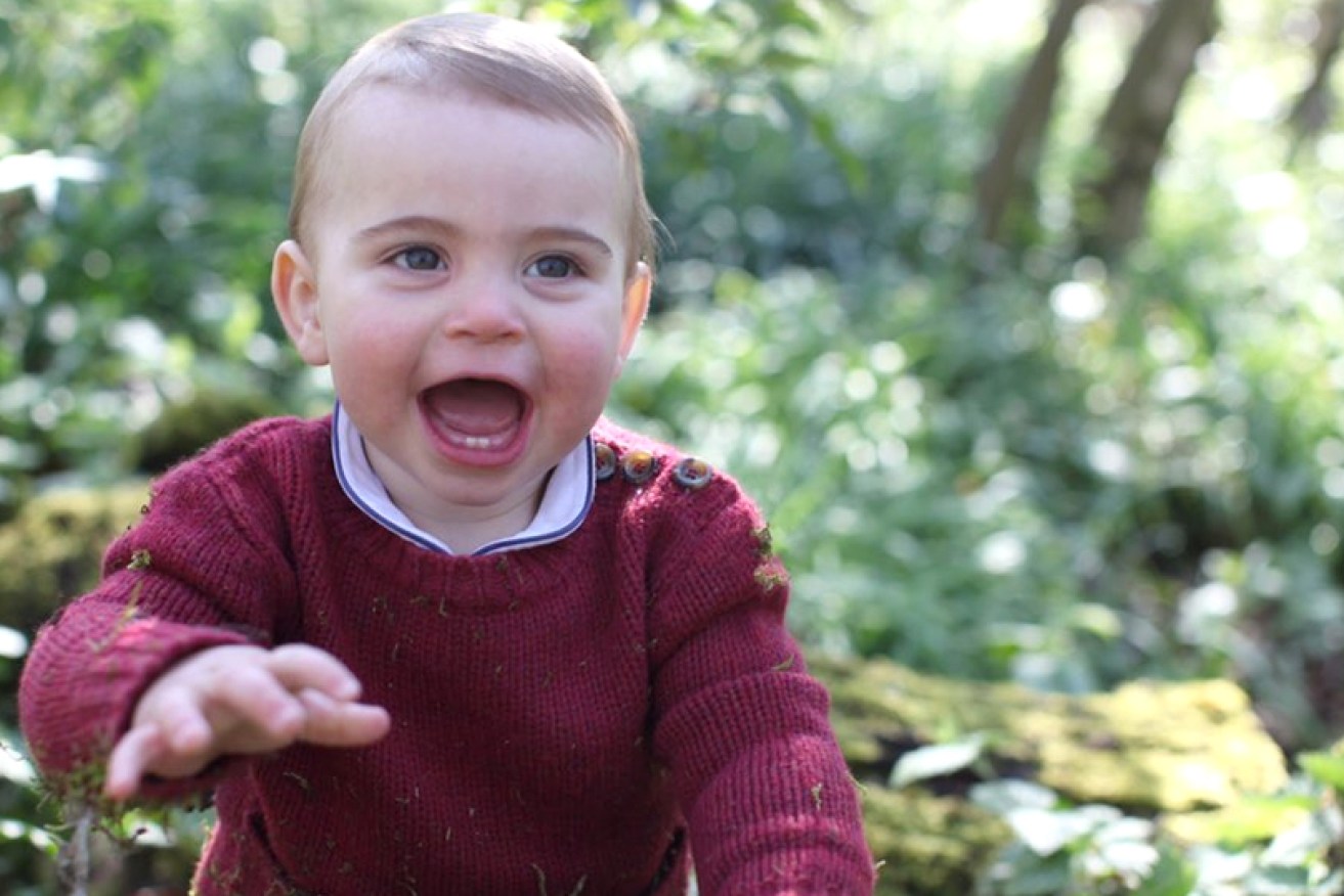 Prince Louis, in a first-birthday photo taken by his mother, the Duchess of Cambridge.