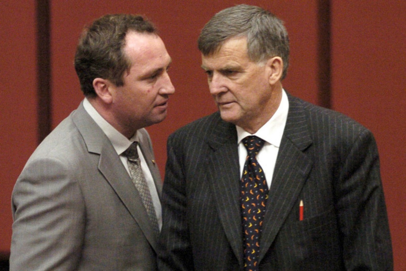 Barnaby Joyce and Bill Heffernan together in the Senate.