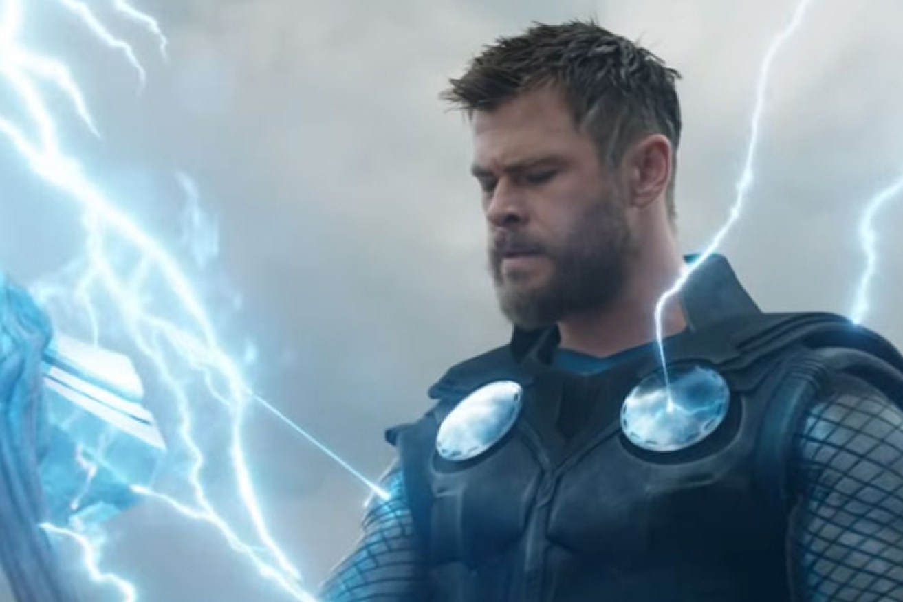 Chris Hemsworth (Thor) feels the burn in <i>Avengers: Endgame</i>.