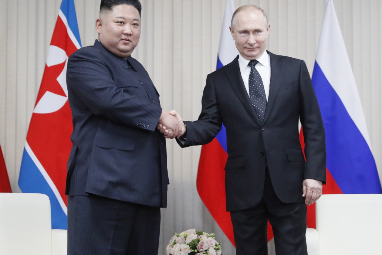 North Korea might be friendly with Russia, but the country denies supplying weapons.