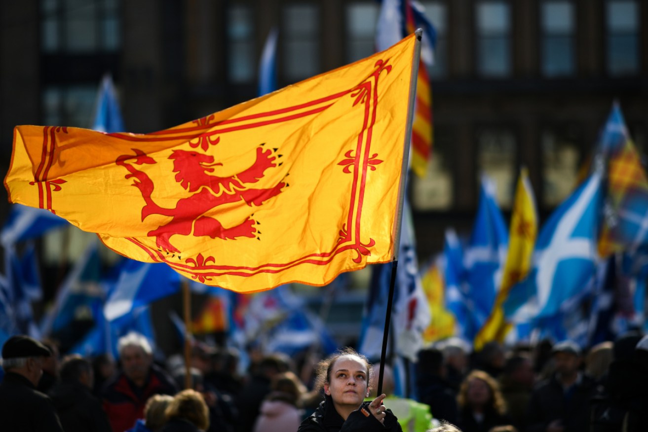 Scottish independence supporters are pushing for a second independence referendum. Photo: Getty