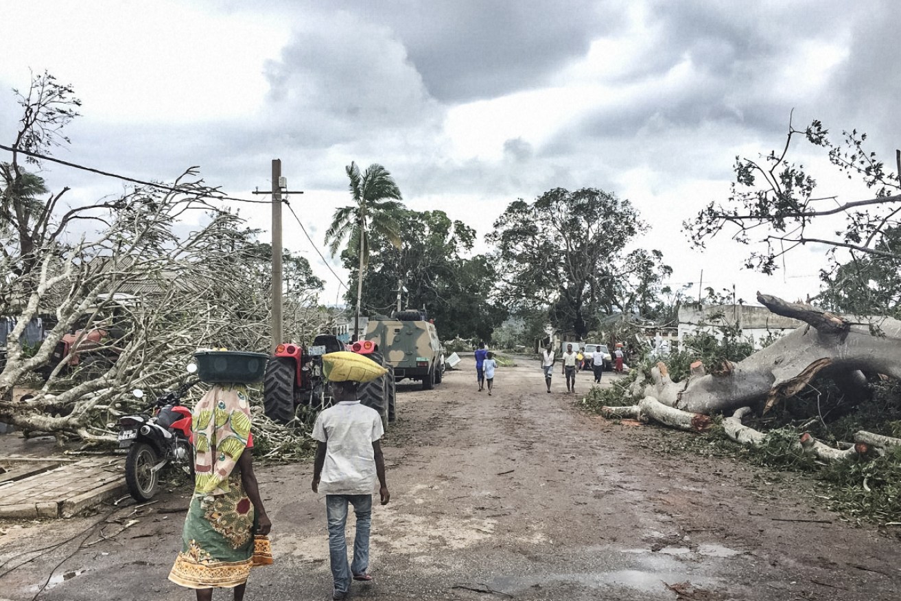 Thousands in remote areas of Mozambique were left homeless and bracing for imminent flooding after Cyclone Kenneth.  