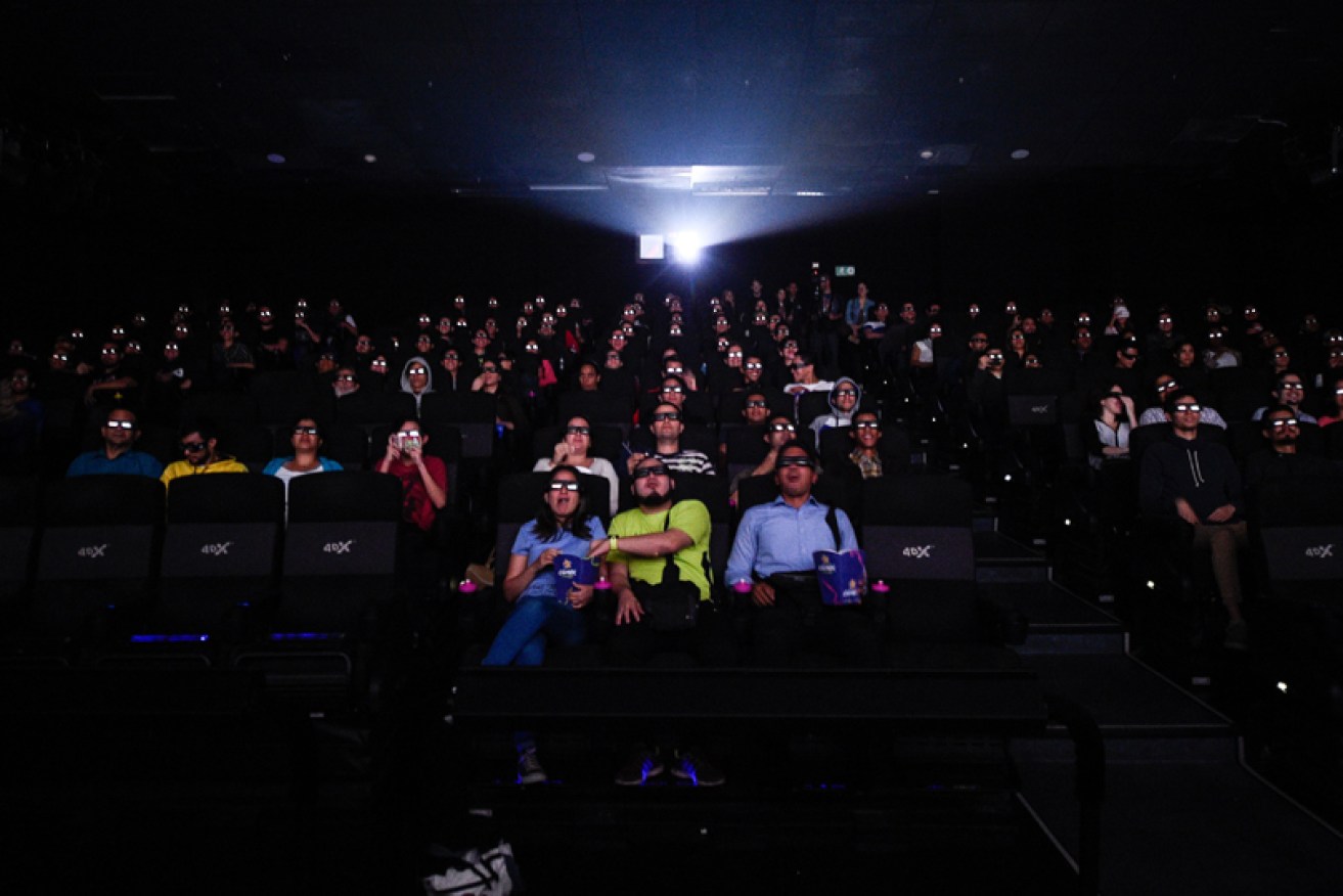Fans at the first screening of <i>Avengers: Endgame</i> at a cinema in Caracas, Venezuela, on April 26.