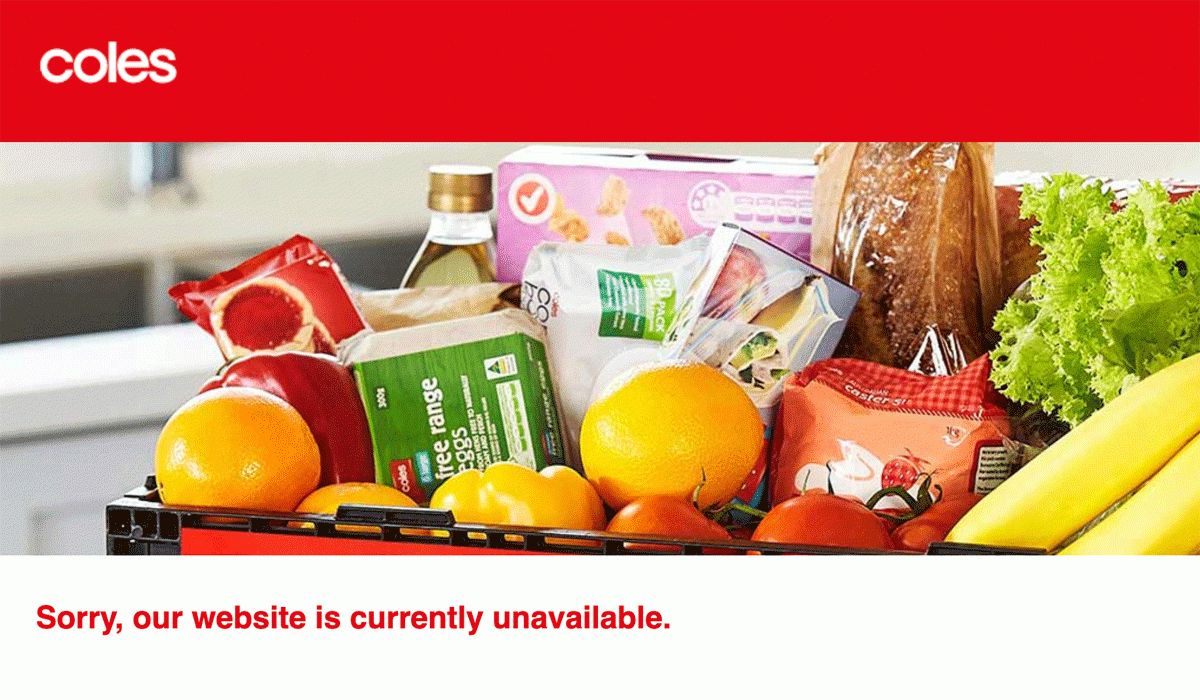 An ongoing Coles Online outage has angered customers. 