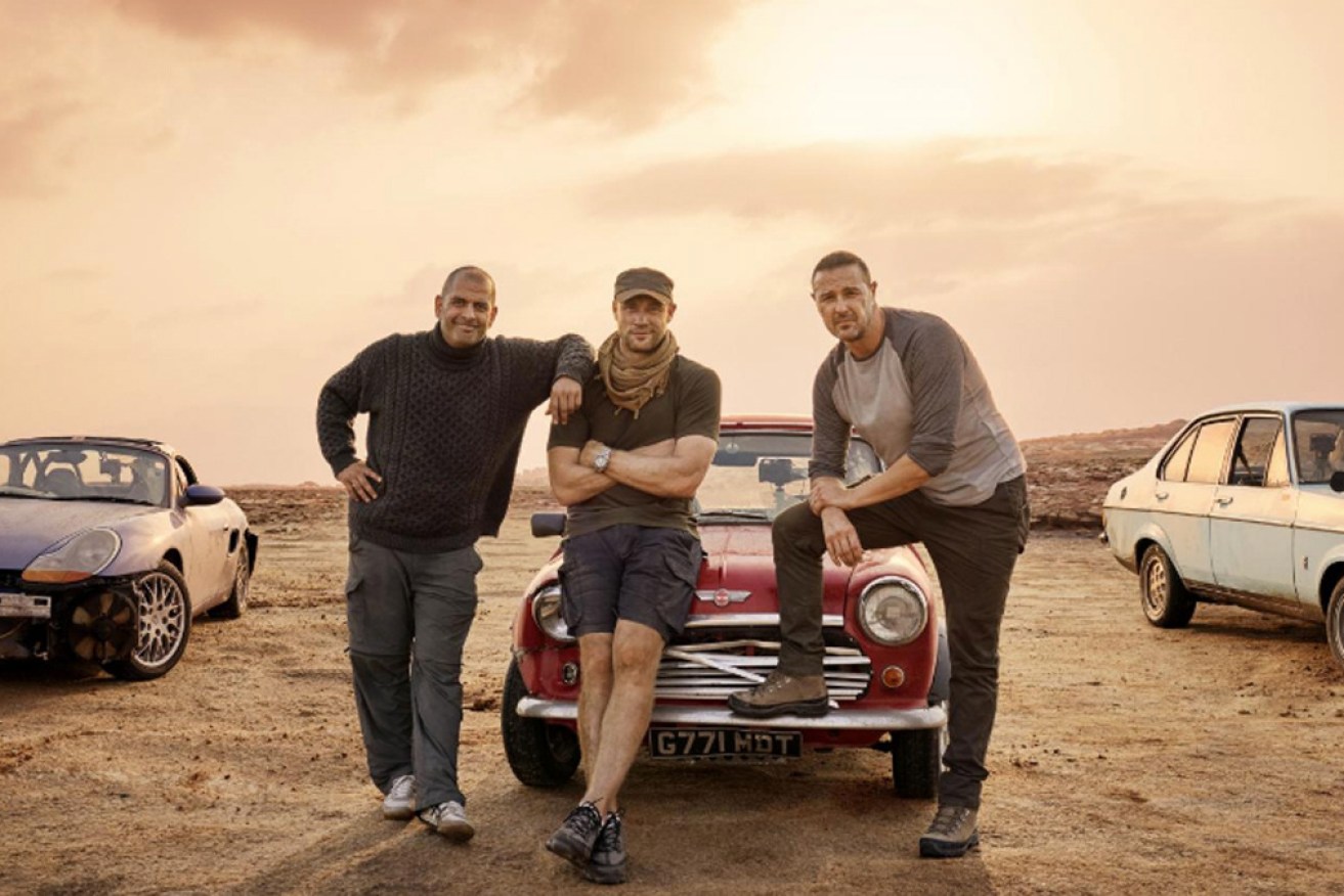 <i>Top Gear's</i> hosts Andrew Flintoff, Paddy McGuiness and Chris Harris could soon be out of work. 