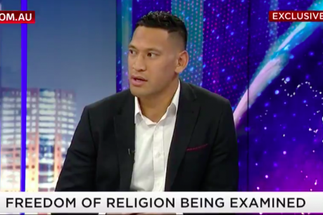 Israel Folau claims Rugby Australia offered him money to take down anti-gay post