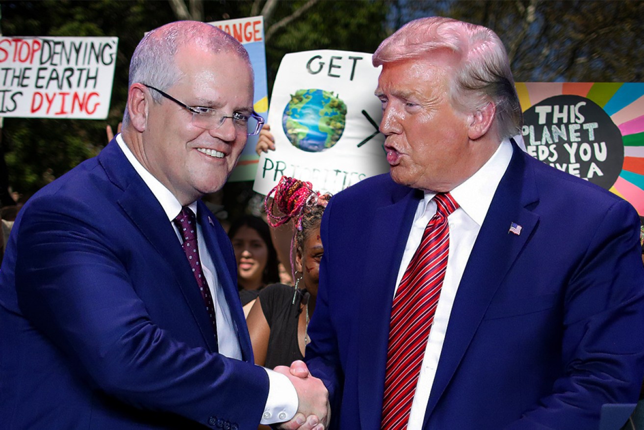 Scott Morrison and Donald Trump bonded as world leaders discussed urgent climate change action. 