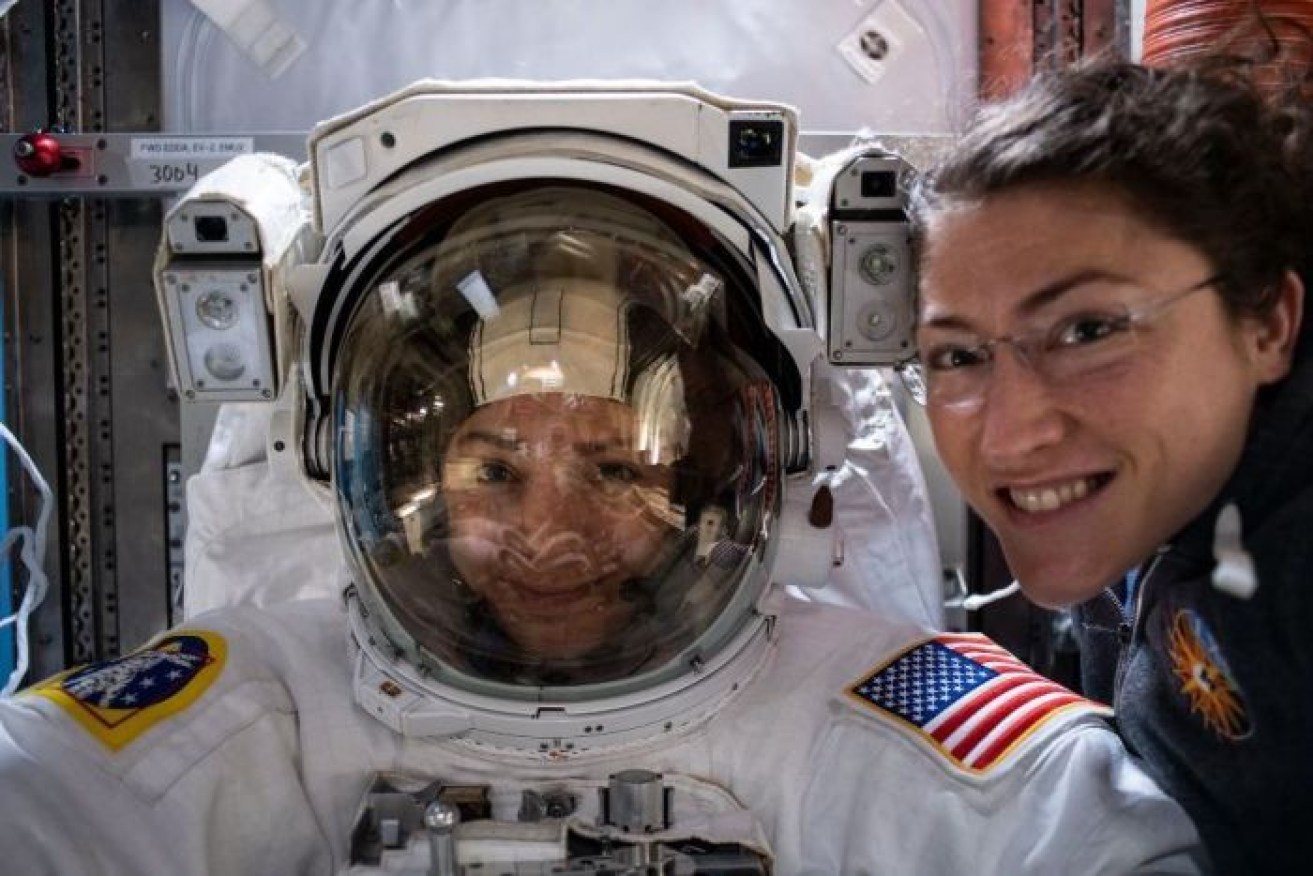 Astronauts Jessica Meir and Christina Koch.