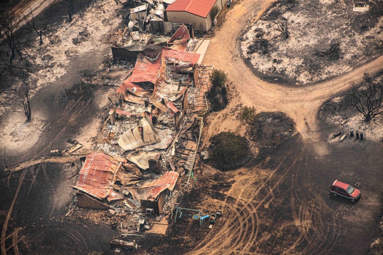 Aerial images show the devastation in communities in East Gippsland this year. 