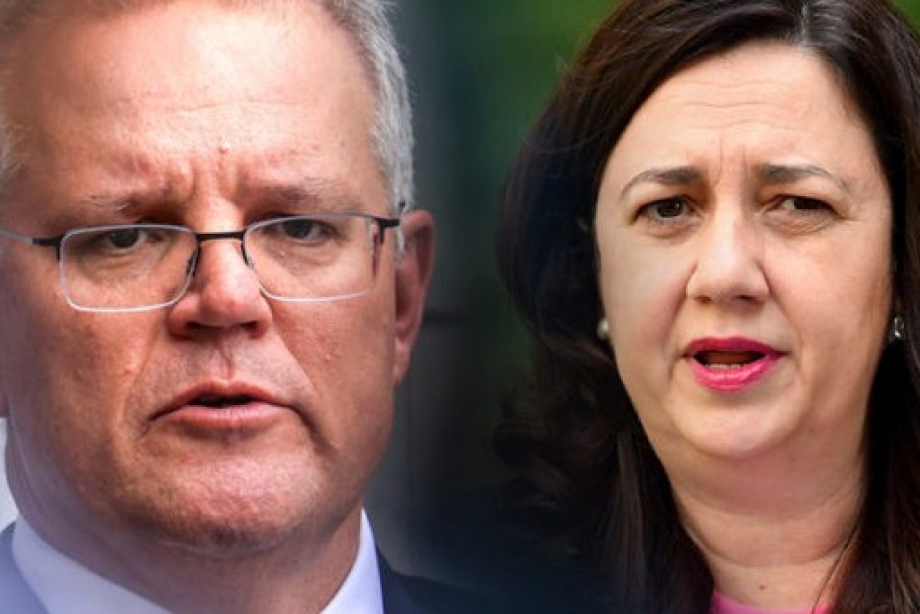 Scott Morrison is jetting into Queensland to campaign against Annastacia Palaszczuk.