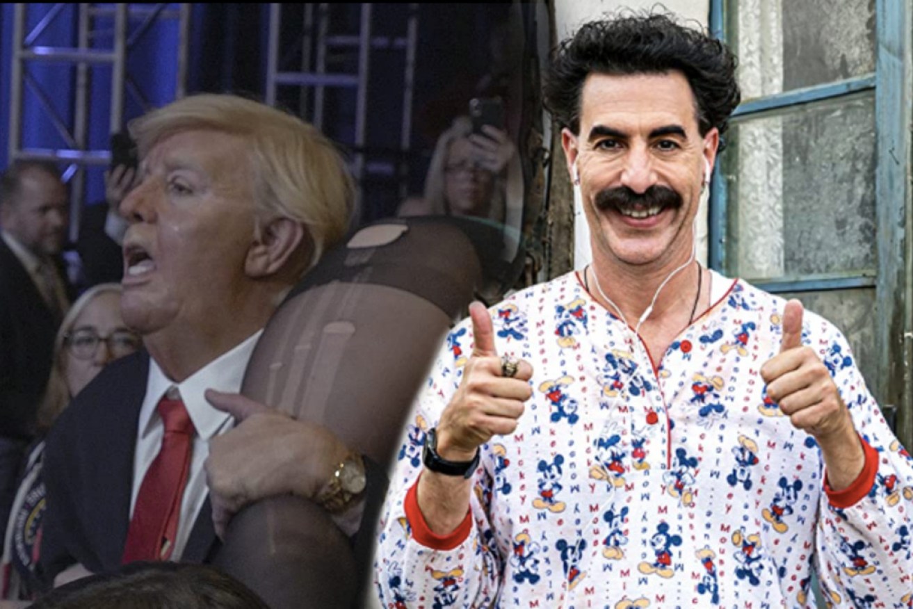 The new Borat film features top White House officials and famous actor Tom Hanks.