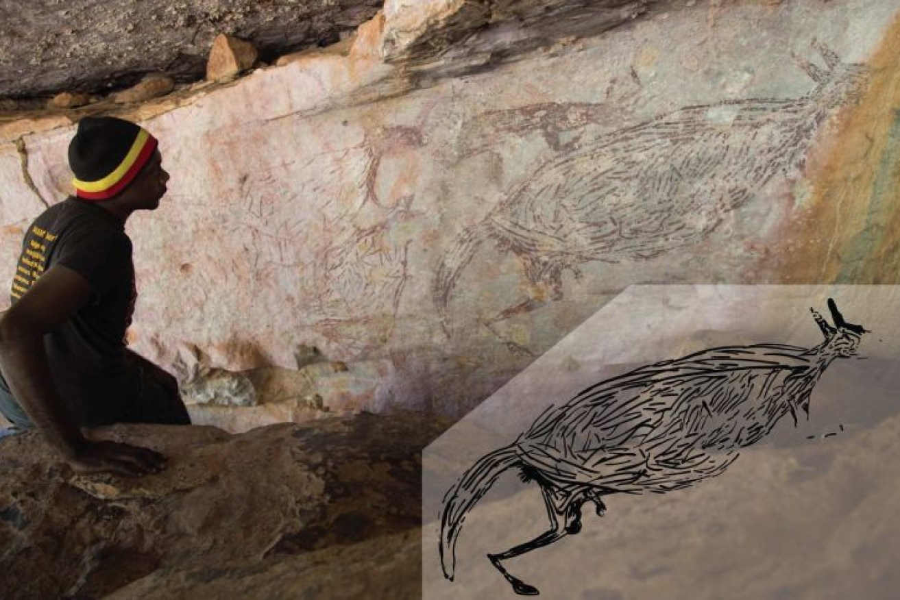 The kangaroo rock painting is estimated to most likely be 17,300 years old.