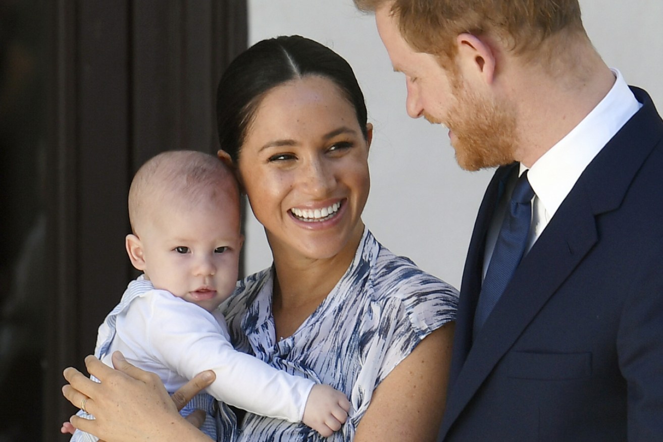 Harry and Meghan with baby Archie in 2021.