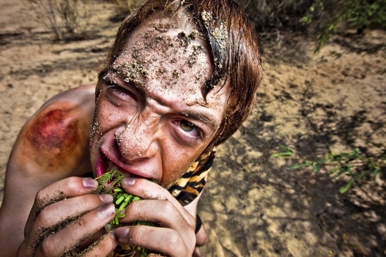 Try the caveman skincare method for a crusty look