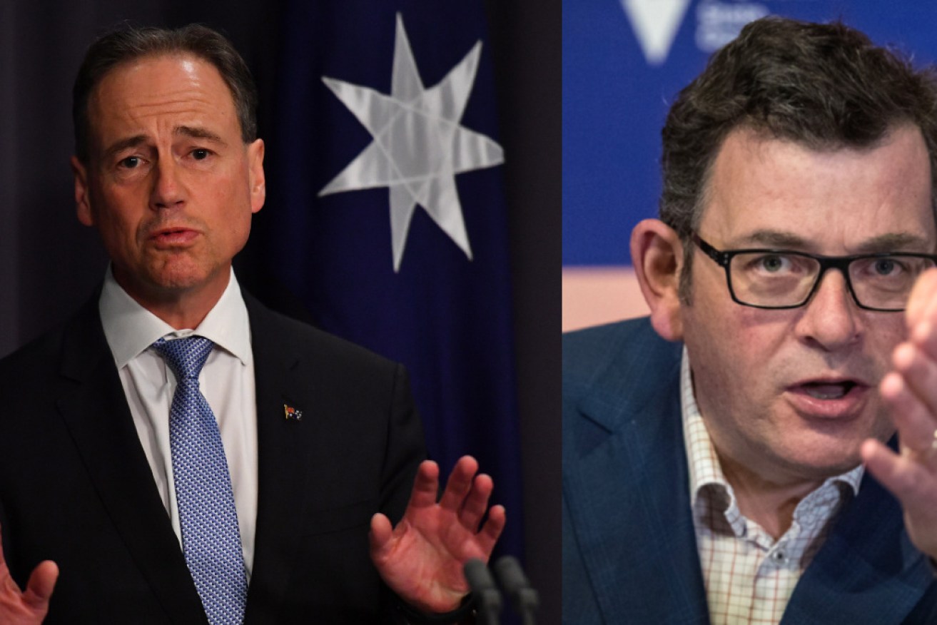 Greg Hunt shrugged off blistering criticism from Daniel Andrews on Tuesday. 