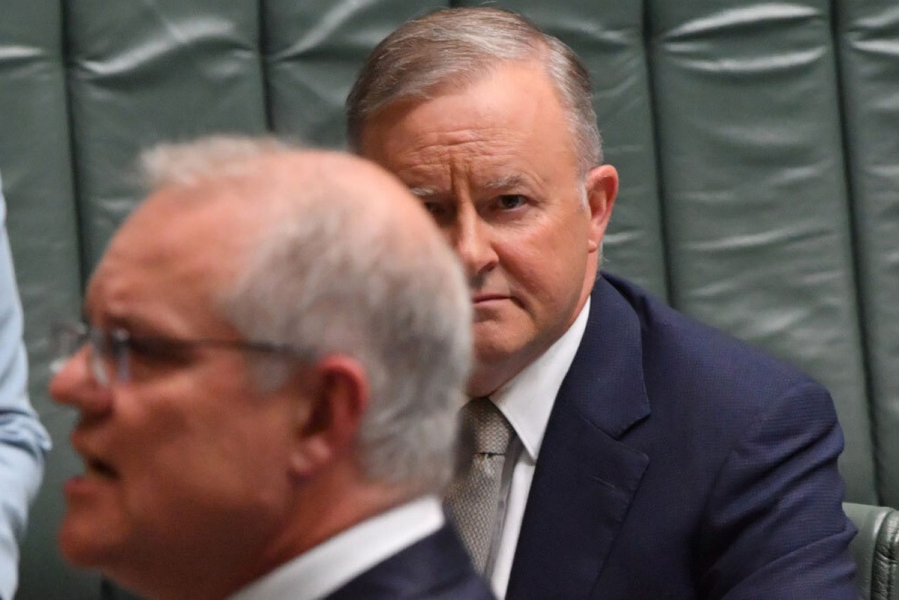 Voters showed vastly different attitudes towards Anthony Albanese, left, and Scott Morrison, according to a Liberal Party review.