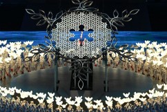 Giant snowflake lights up Beijing opening ceremony