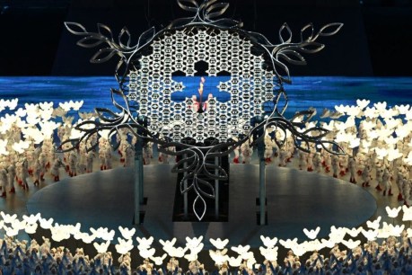 Giant snowflake lights up Beijing opening ceremony