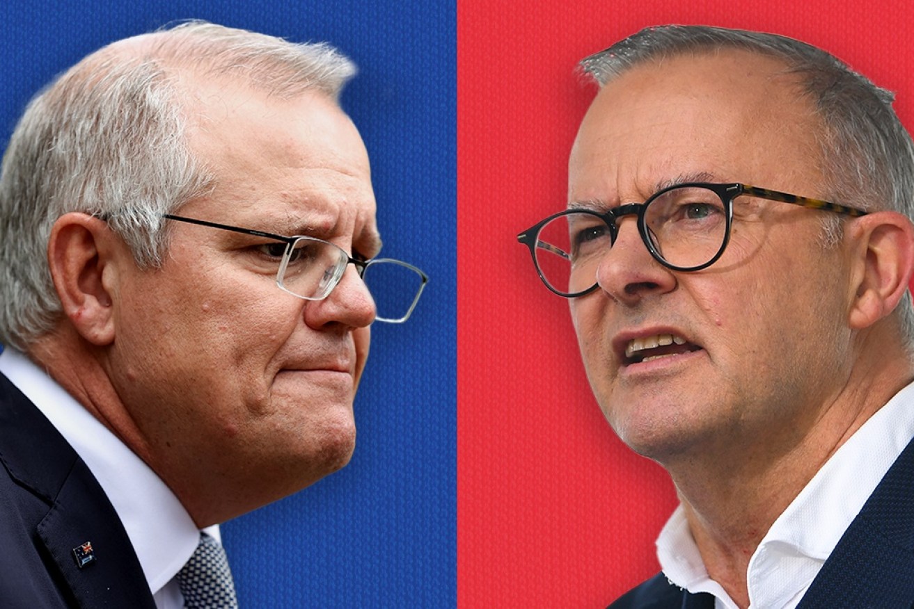 As May 21 draws nearer, Anthony Albanese is stepping up his attacks on Scott Morrison's honesty and competence. (Photo: TND</i>