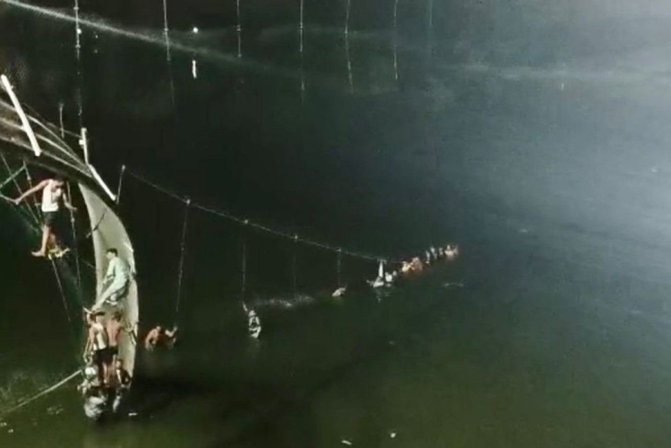 More than 130 have died following the collapse of a colonial-era bridge in India.