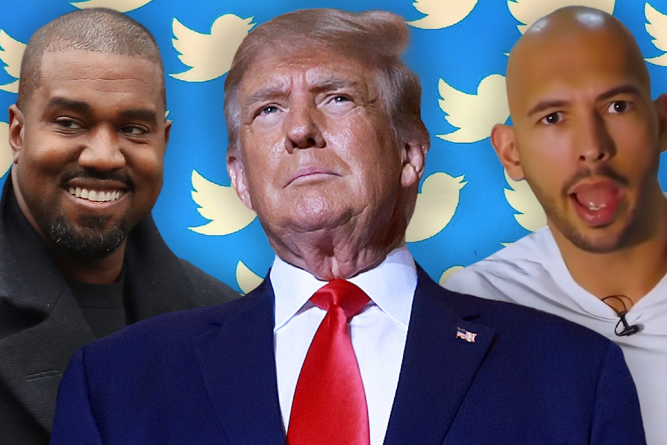 Kanye West, Donald Trump and Andrew Tate are allowed back on Twitter.